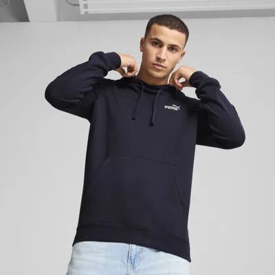 Puma Essentials Small No. 1 Logo Hoodie Men In Blue