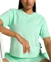 Puma Essentials T-shirt Women's Mint Cotton Short Sleeve Crew Neck Fts512 In Green