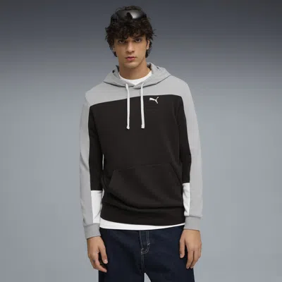 Puma Essentials Triple Block Hoodie Men In Black
