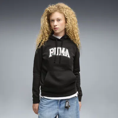 Puma Essentials Varsity Florals Women's Hoodie In Black