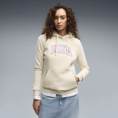 Puma Essentials Varsity Florals Women's Hoodie In White