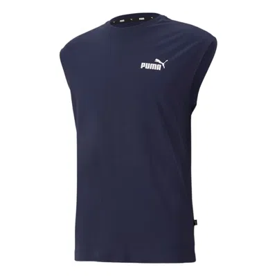 Puma Essentials Vest 'navy' In Blue