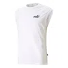 Puma Men's Sleeveless Logo Tank Top In White