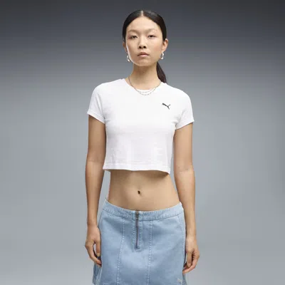 Puma Essentials Women's Baby T-shirt In White