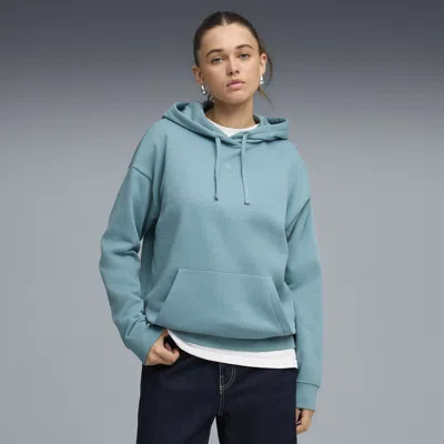 Puma Essentials Women's Fleece Relaxed Hoodie In Blue