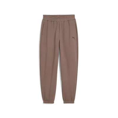 Puma Essentials Women's Fleece Sweatpants In Brown