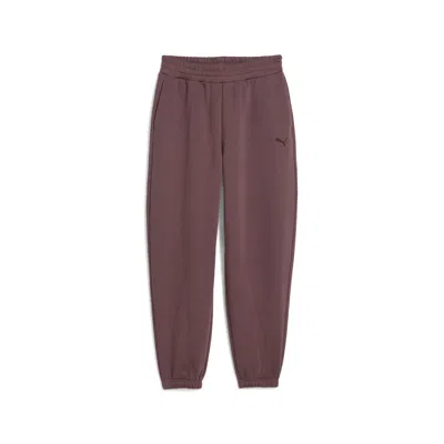 Puma Essentials Women's Fleece Sweatpants In Brown
