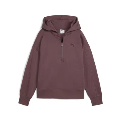 Puma Essentials Women's Half-zip Hoodie In Purple