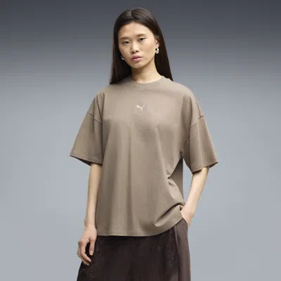 Puma Essentials Women's Oversized T-shirt In Sand