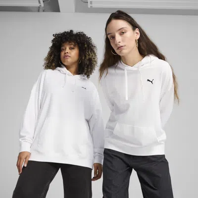 Puma Ess Relaxed Hoodie In White