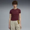 Puma Essentials Women's Slim T-shirt In Burgundy