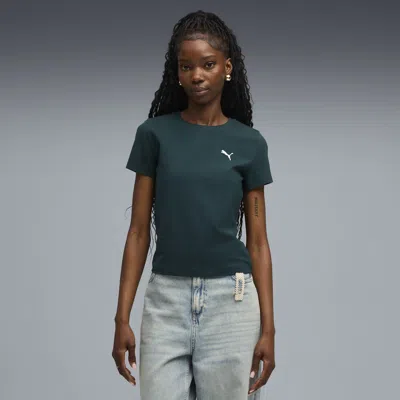 Puma Essentials Women's Slim T-shirt In Green