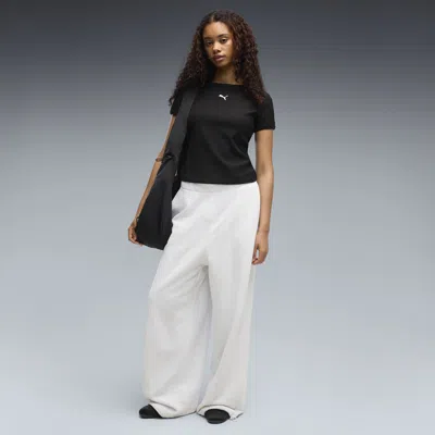 Puma Essentials Women's Slouchy Pintuck Pants In White