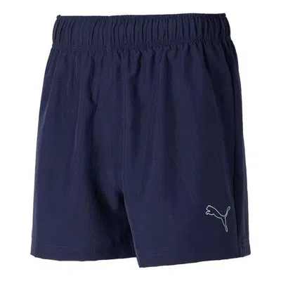Puma Essentials Woven Shorts 'navy' In Blue