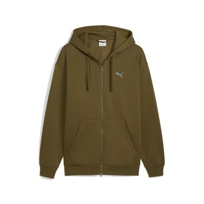 Puma Essentials Zip-up Hoodie In Brown