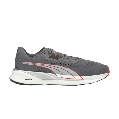 Pre-owned Puma Eternity Nitro 'castlerock Lava Blast' | Grey | Men's Size 12 In Gray