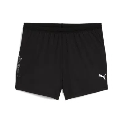 Puma Everday Running Men's Knit 3" Split Shorts In Black