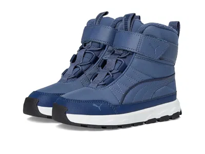 Puma Evolve Boot Alternative Closure Plus (little Kid) Kids Shoes Inky Blue/persian Blue/ White : 1.5