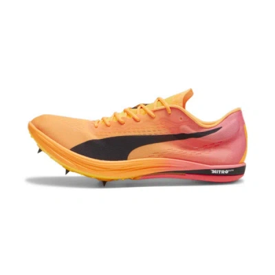 Puma Evospeed Long Distance Nitro Elite 2 Running Spikes Mens In Sun Stream-sunset Glow- Black