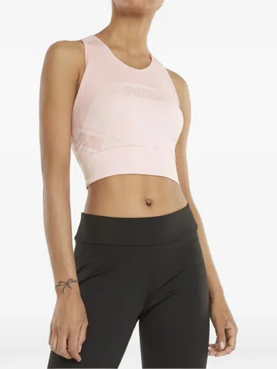 Puma Evostripe Evoknit Crop Top In Pink