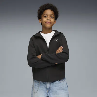Puma Kids' Evostripe Full-zip Hoodie Youth In Black