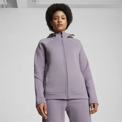 Puma Evostripe Full-zip Women's Hoodie In Pale Plum