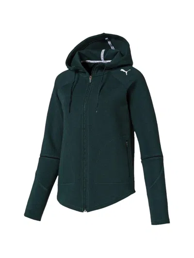 Puma Evostripe Zip Fastening Jacket In Green