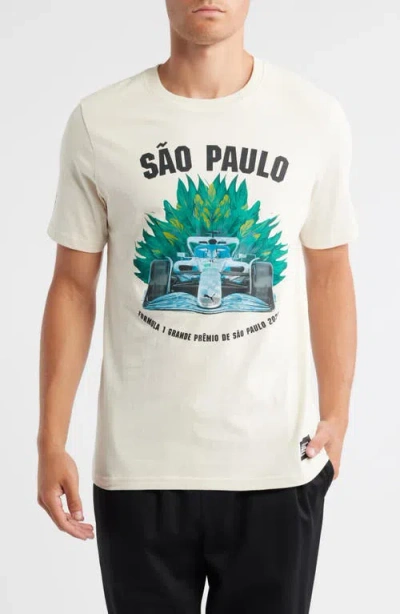 Puma F1 Brazil Cotton Graphic T-shirt In White