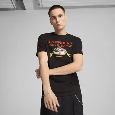 Puma F1 Dts Graphic Race T-shirt In Black