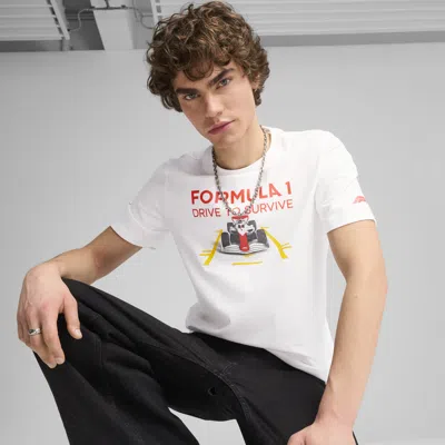 Puma F1 Dts Graphic Race T-shirt In White