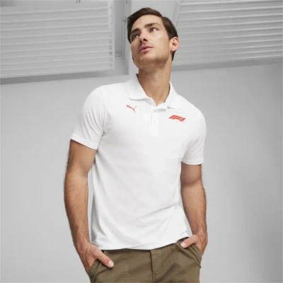 Puma F1® Ess Logo Men's Motorsport Polo In White