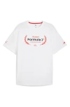 Puma F1 Essentials Cotton Graphic T-shirt In White