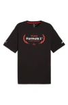 Puma F1 Essentials Cotton Graphic T-shirt In Black