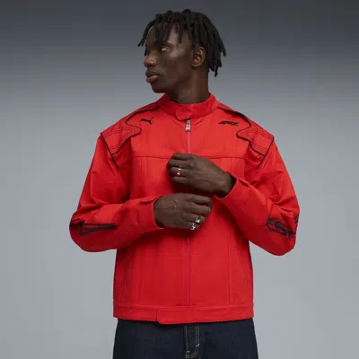 Puma Formula 1 Lifestyle Racing Jacket In Red