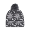 Puma Fair Isle Winter Pom Pom Beanie Hat In Dark Grey