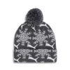 Puma Fair Isle Winter Pom Pom Beanie Hat In Grey