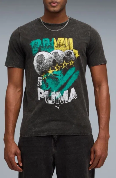 Puma Mens  Fanpack 90s Bespoke Tee In Black/pele Yellow