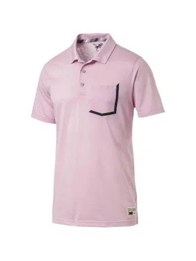 Puma Faraday Golf Polo Shirt In Pink