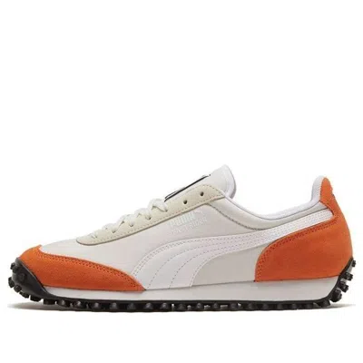 Puma Fast Rider Source Grey/orange Low Sneakers In White