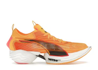 Pre-owned Puma Fastr Nitro Elite 2 (women's) Sneakers In Sun Stream/sunset Glow/white