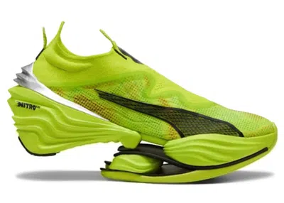 Pre-owned Puma Fastrb Nitro Elite Pr (women's) Sneakers In Lime Pow/poison Pink/black