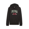 Puma Faux Embroidered Floral Women's Hoodie In Black