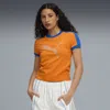 Puma X Fenty T7 Slim T-shirt In Orange