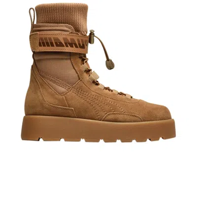 Pre-owned Puma Fenty X  Wmns Scuba Boot 'khaki' | Tan | Women's Size 5.5 In Brown