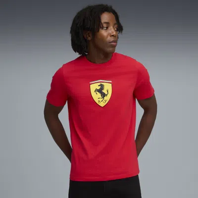 PUMA FERRARI COLORED SHIELD T-SHIRT MEN, SIZE S