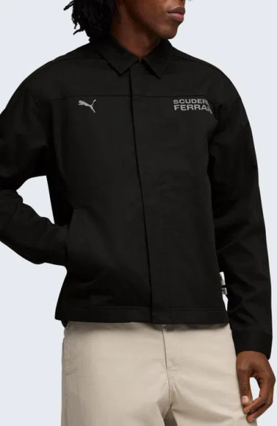 Puma Ferrari Lifestyle Jacket In Black