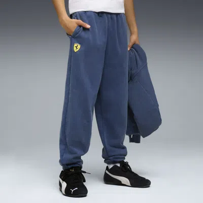 Puma Ferrari Sportswear Kids Pant Youth In Blue