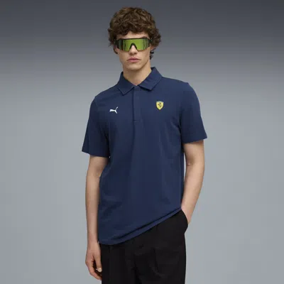 Puma Ferrari Sportswear Polo Shirt Men In Blue