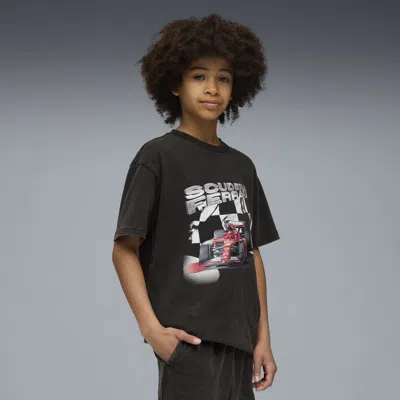 Puma Kids' Ferrari Sportswear T-shirt Youth In Black
