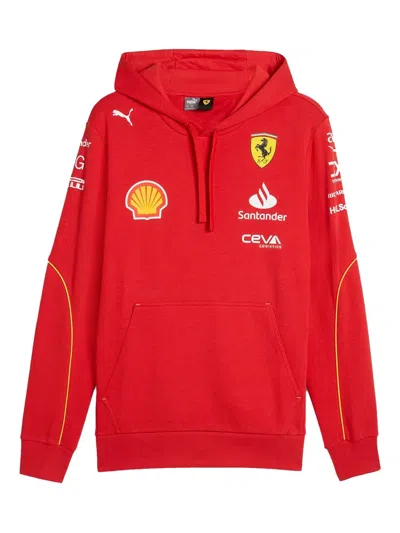 Puma Ferrari Team Hoodie In Red